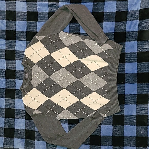 Y2k. John Galt. Argyle. Crewneck pullover. Cotton blend. Like-new. Men's medium - Picture 1 of 16